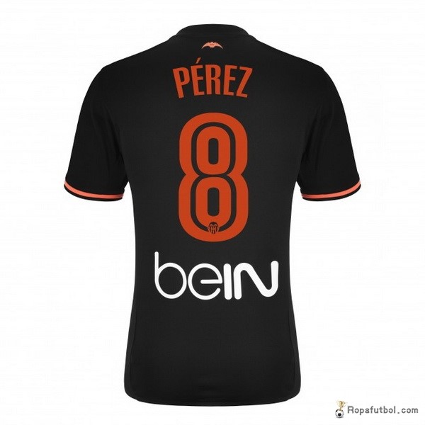 Camiseta Valencia Replica Segunda Ropa Enzoperez 2016/17 Negro